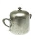 Art Deco sugar bowl, silver-plated brass, Poland, 1920s