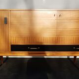 Sideboard in teck and formica black design Charles Ramos