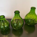 3 pressed glass jars from Italy