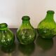 3 pressed glass jars from Italy