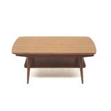 Vintage teak coffee table with a reversible top