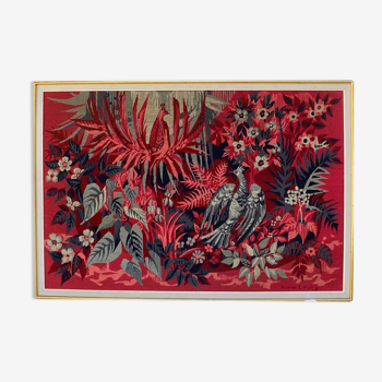Tapestry signed by Hervé Lelong 1960