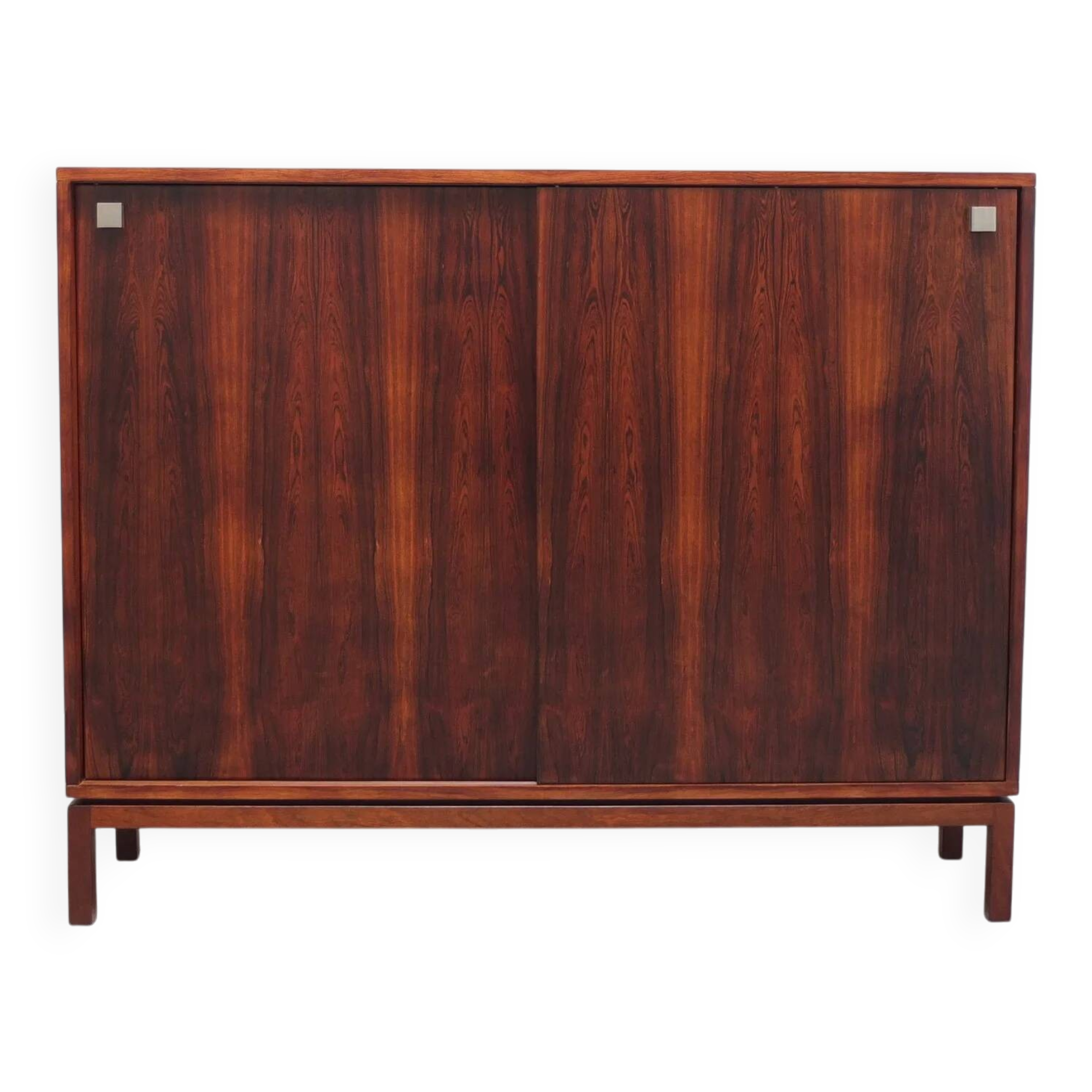 Cabinet en palissandre avec portes coulissantes par Alfred Hendrickx pour Belform, années 1960.