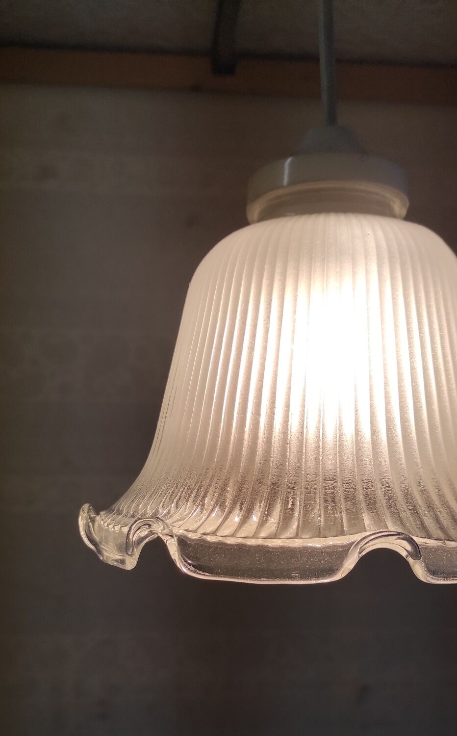 Lampe baladeuse en verre style Art-déco - mid. XXeme