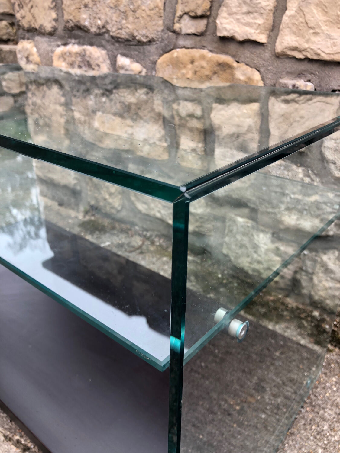 Glass coffee table