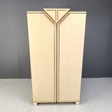 Vintage italian burl wood bar cabinet, 1970s