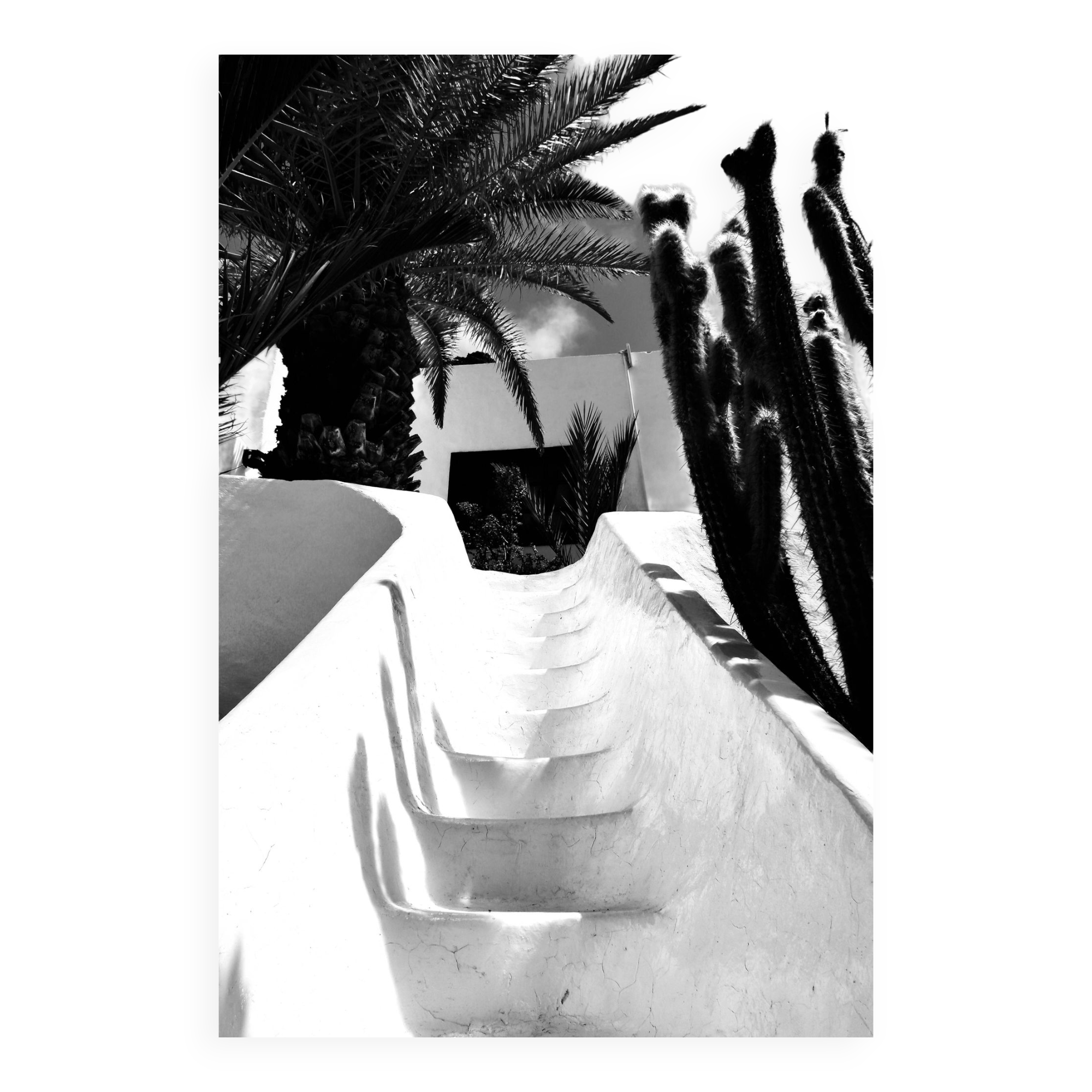 Digital Art Photography - "The White Staircase"