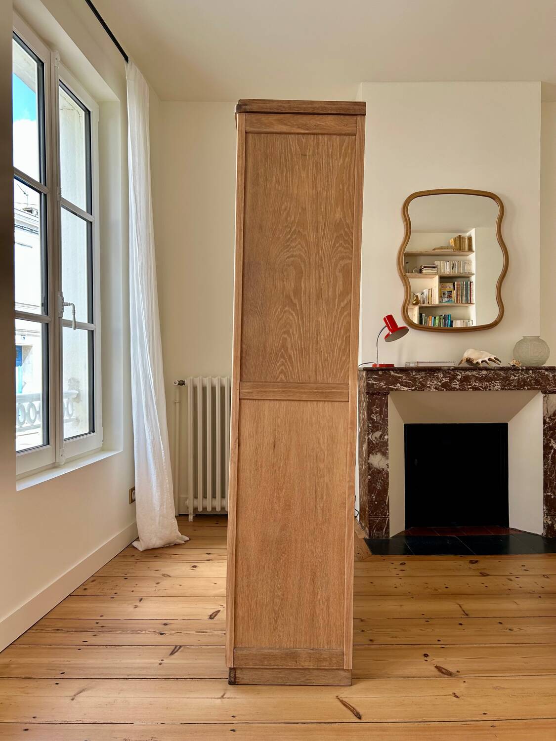 Armoire vitrée en chêne brut (rénovée)