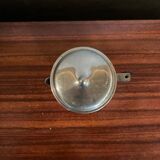 Antique TASSUNIC Teapot Silver Metal + Wooden Handle United France Vintage