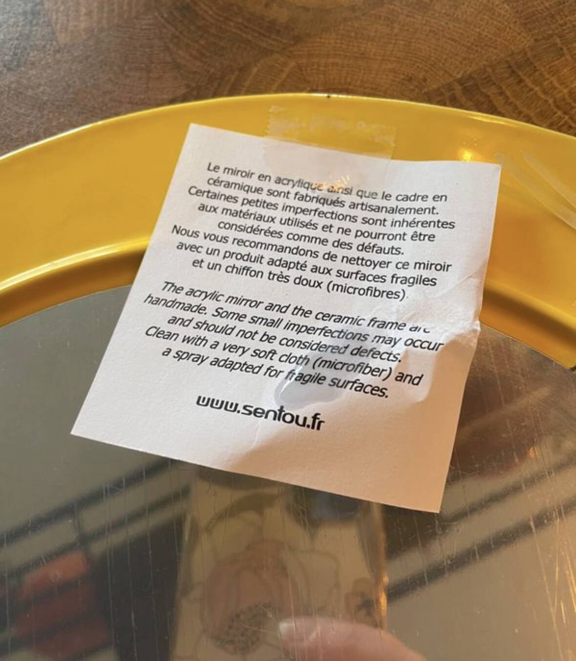 Set of 2 ceramic mirrors Brigitte de Bazelaire Sentou edition