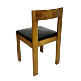 Table et chaises en noyer par Antonio Virgilio pour Bernini Italie années 1970