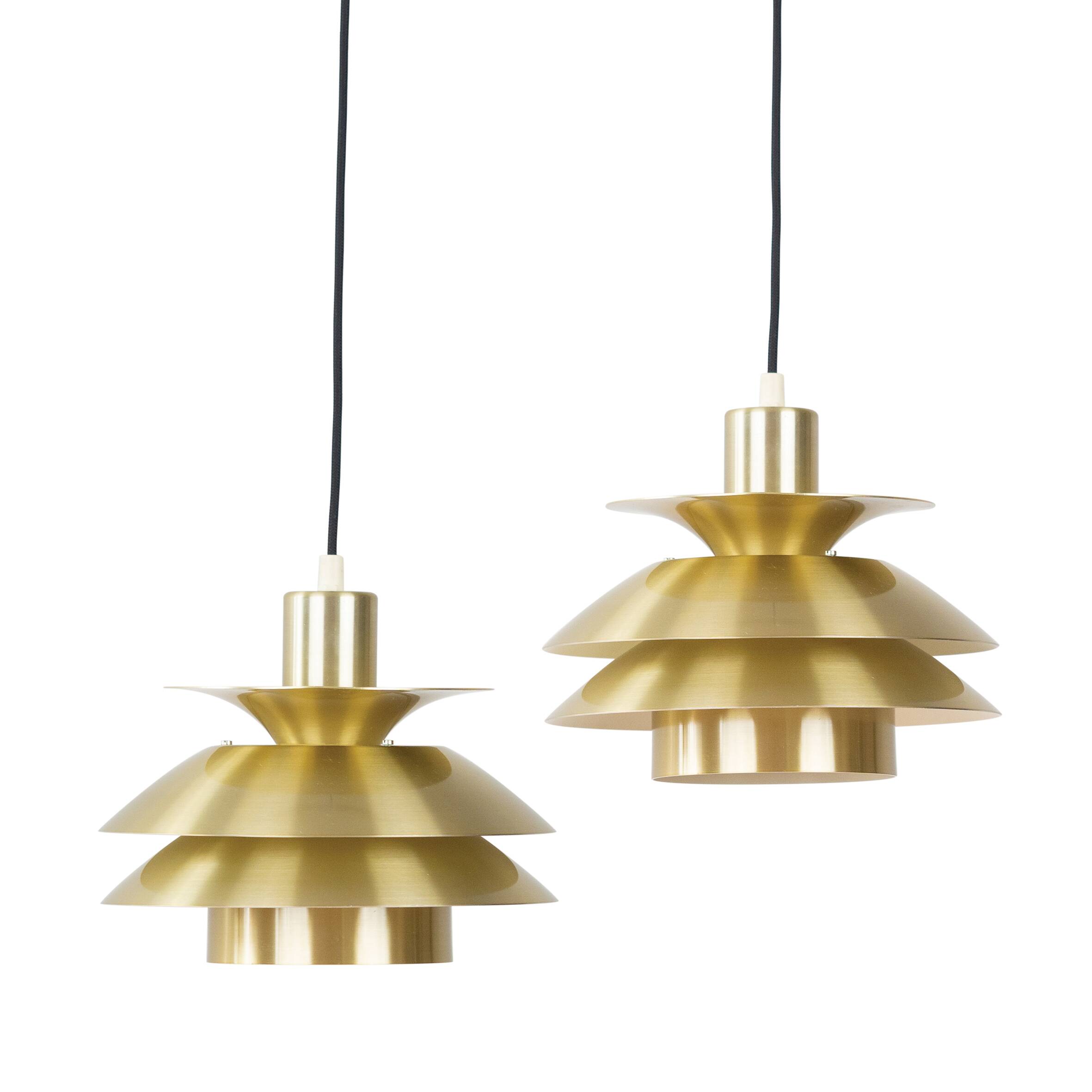 Pair of Danish vintage pendant lamps Top lamper 774 from 1980s