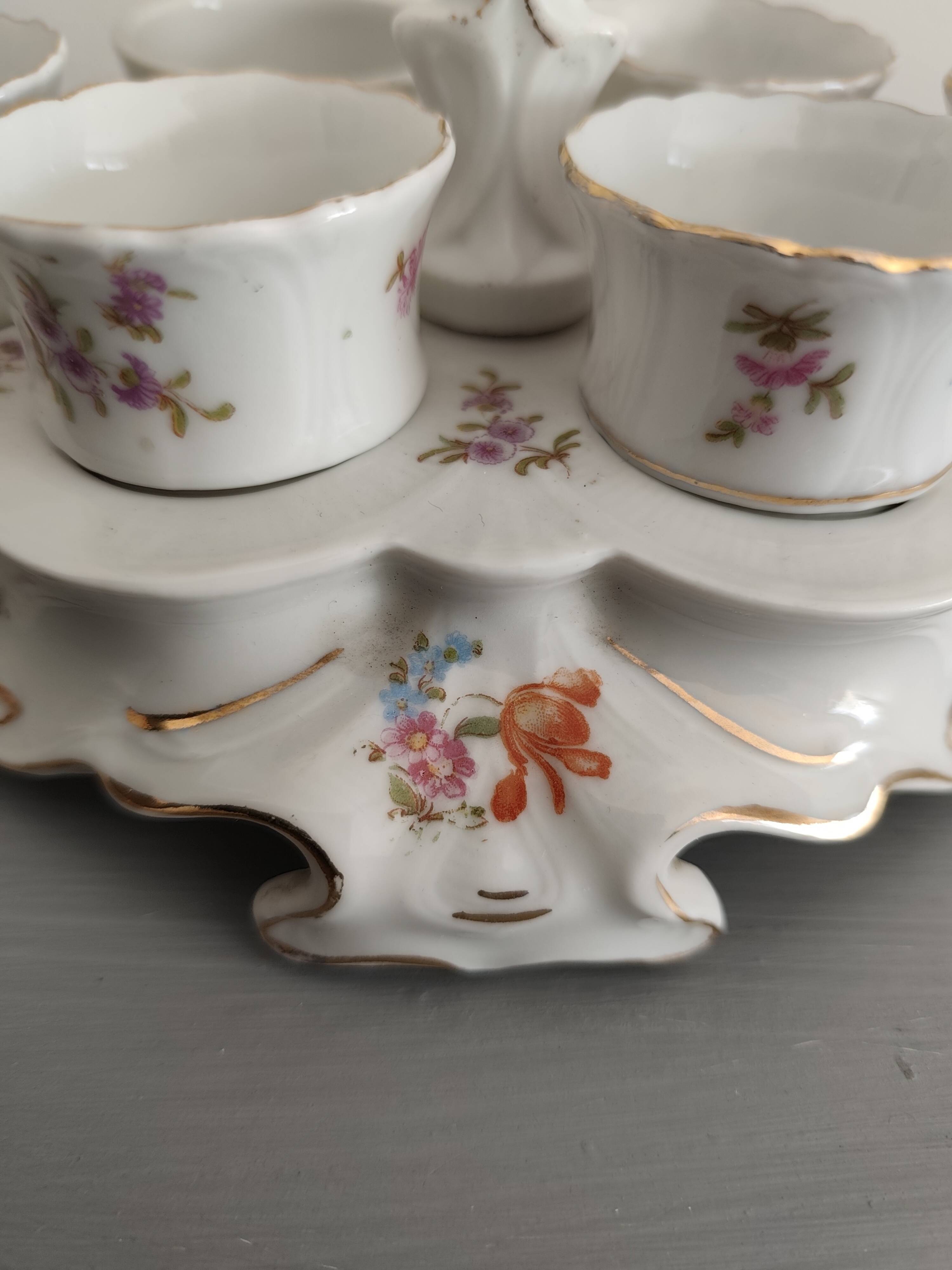 Porcelain egg cups from the 1960s