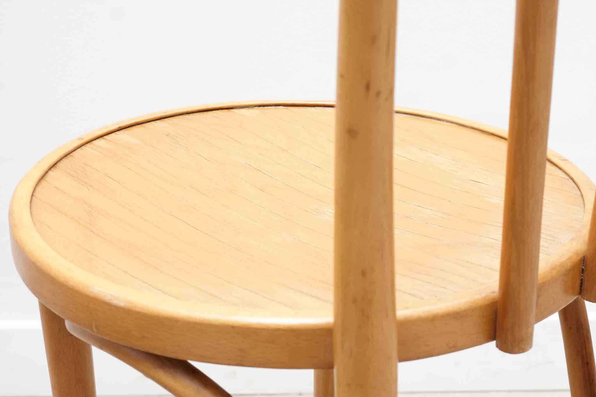 Thonet style heart bistro chair in beech