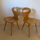 Paire de chaises fourmi Baumann années 50