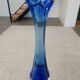 Tall Blue Murano Style Art Glass Vase, Mid-Century Modern Design, 1960
