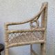 Vintage rattan corner shelf