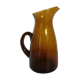 Pichet en verre jaune fumé