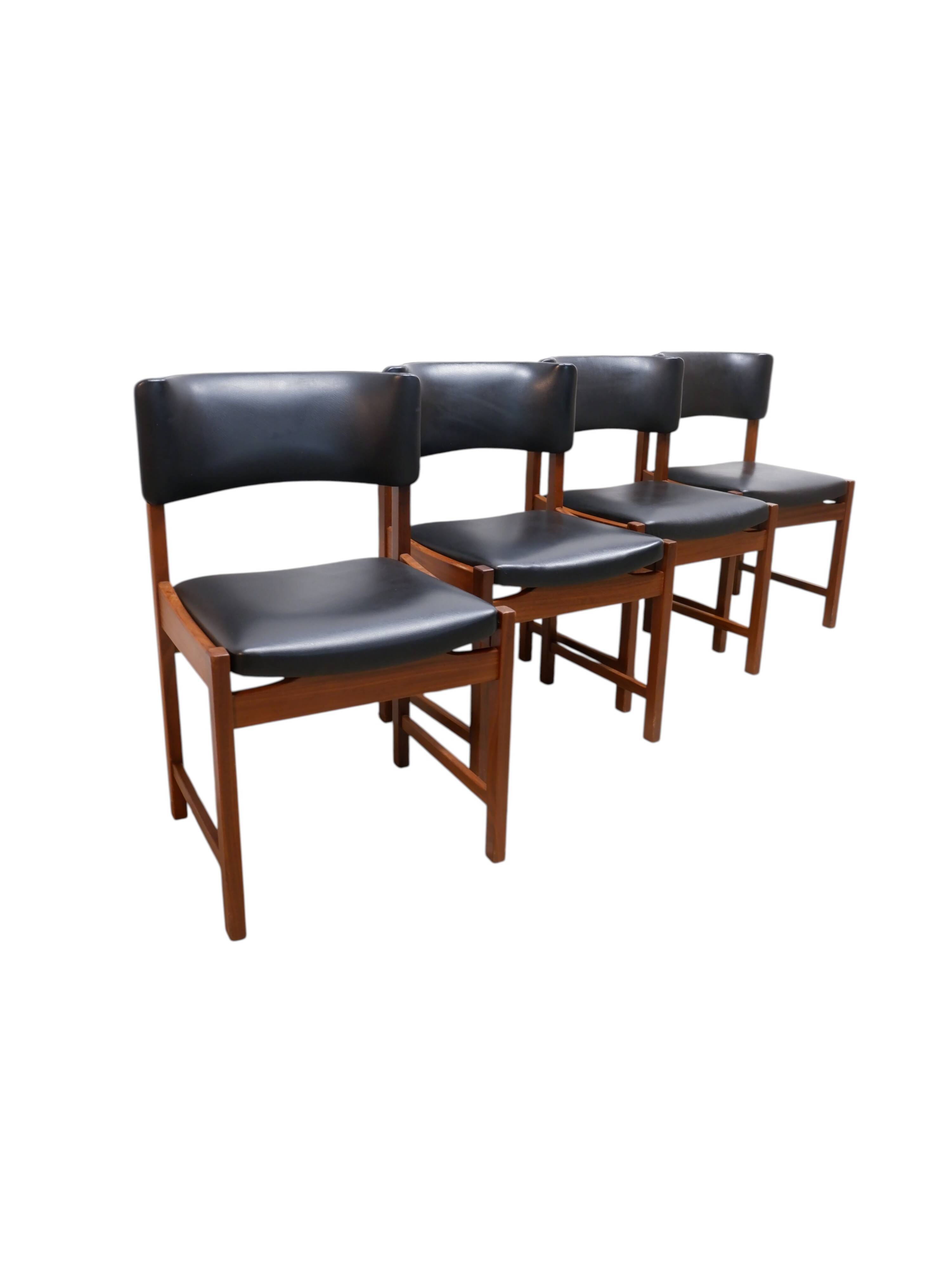 Set of 4 vintage dining chairs, 1960s