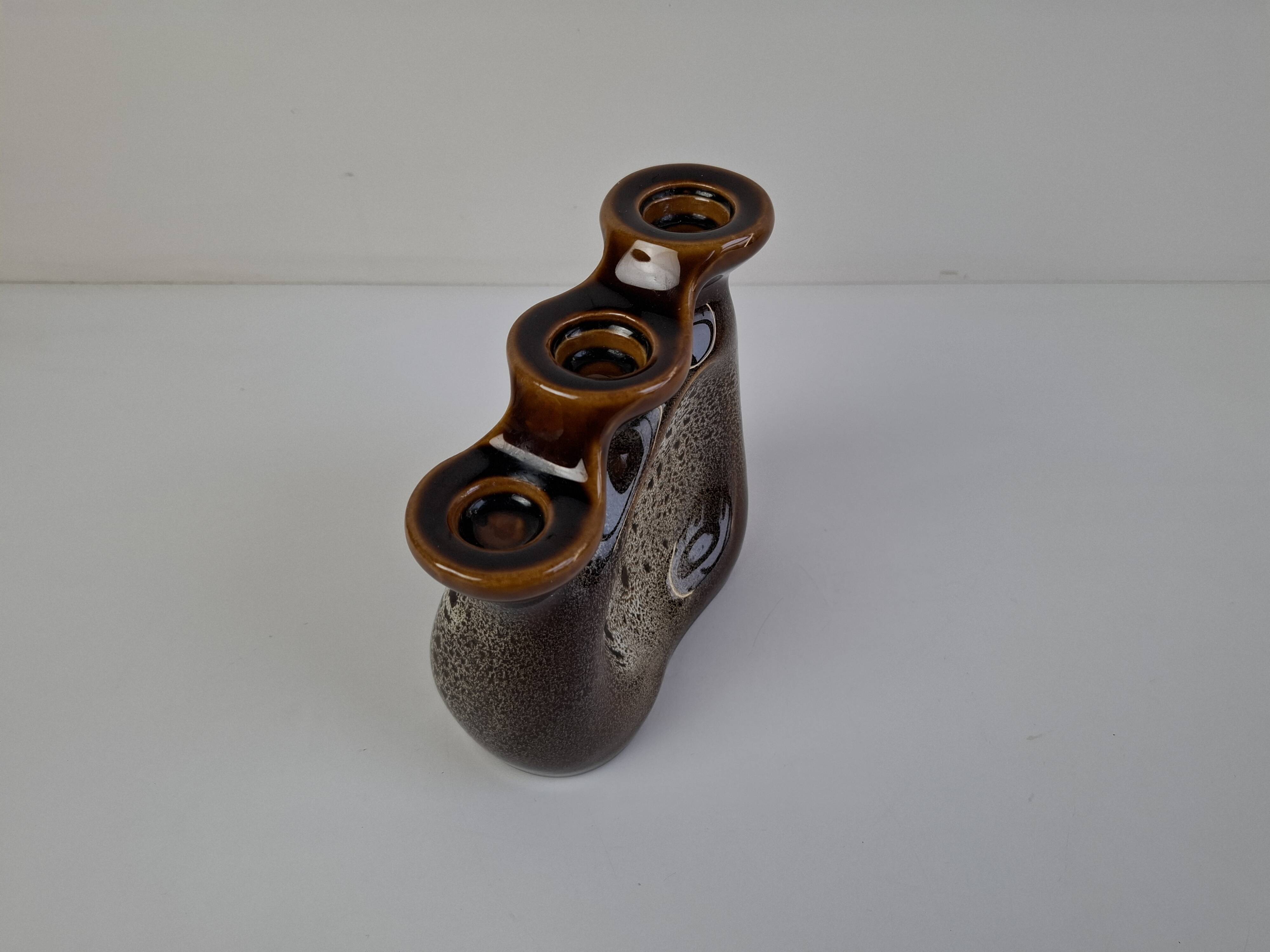 Mid-Century Modern Triple Candle Holder by Ditmar Urbach, Czechoslovakia, 1