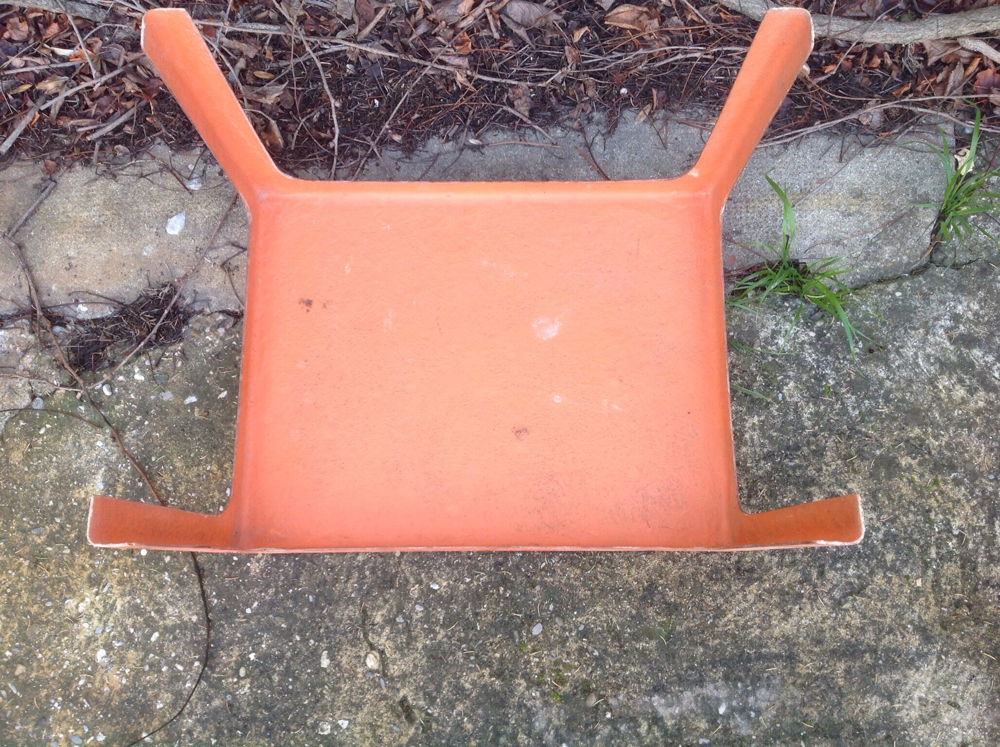 Coffee table orange fiberglass