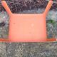 Coffee table orange fiberglass