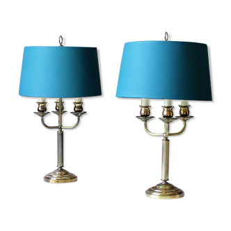 Pair of hot water bottle lamps 19th style empire