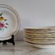 12 assiettes creuses – Porcelaine de Gien – Modèle Fanfare – Années 19