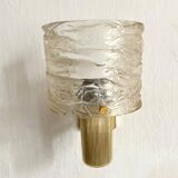 Set of 4 60s wall lights in champagne-colored resin