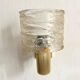 Set of 4 60s wall lights in champagne-colored resin