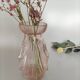 Vase bulbe en verre rose