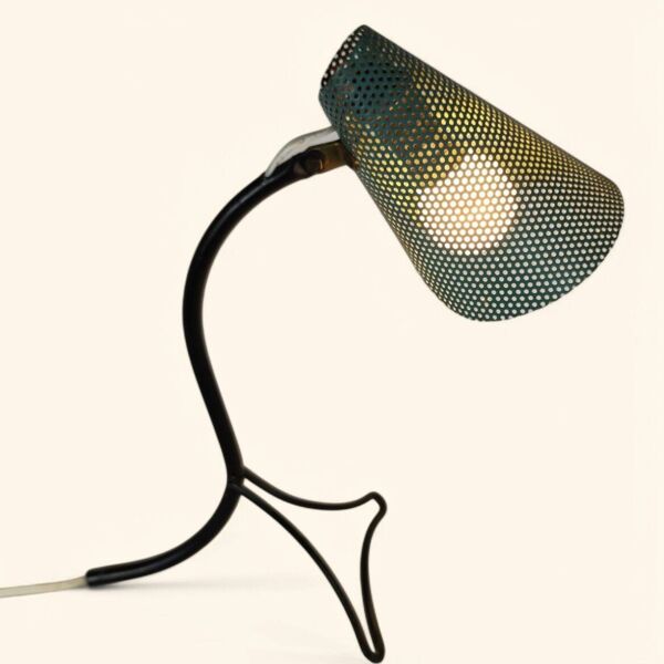 Lampe ''Cocotte'' en Rigitule Vert dans le style de Mathieu Matégot, 1950s.