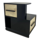 Italian Art Deco Parchment and Black Lacquer Cabinet, 1940s