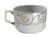 Flowered pink and silver cup, brand La rose des sables.
