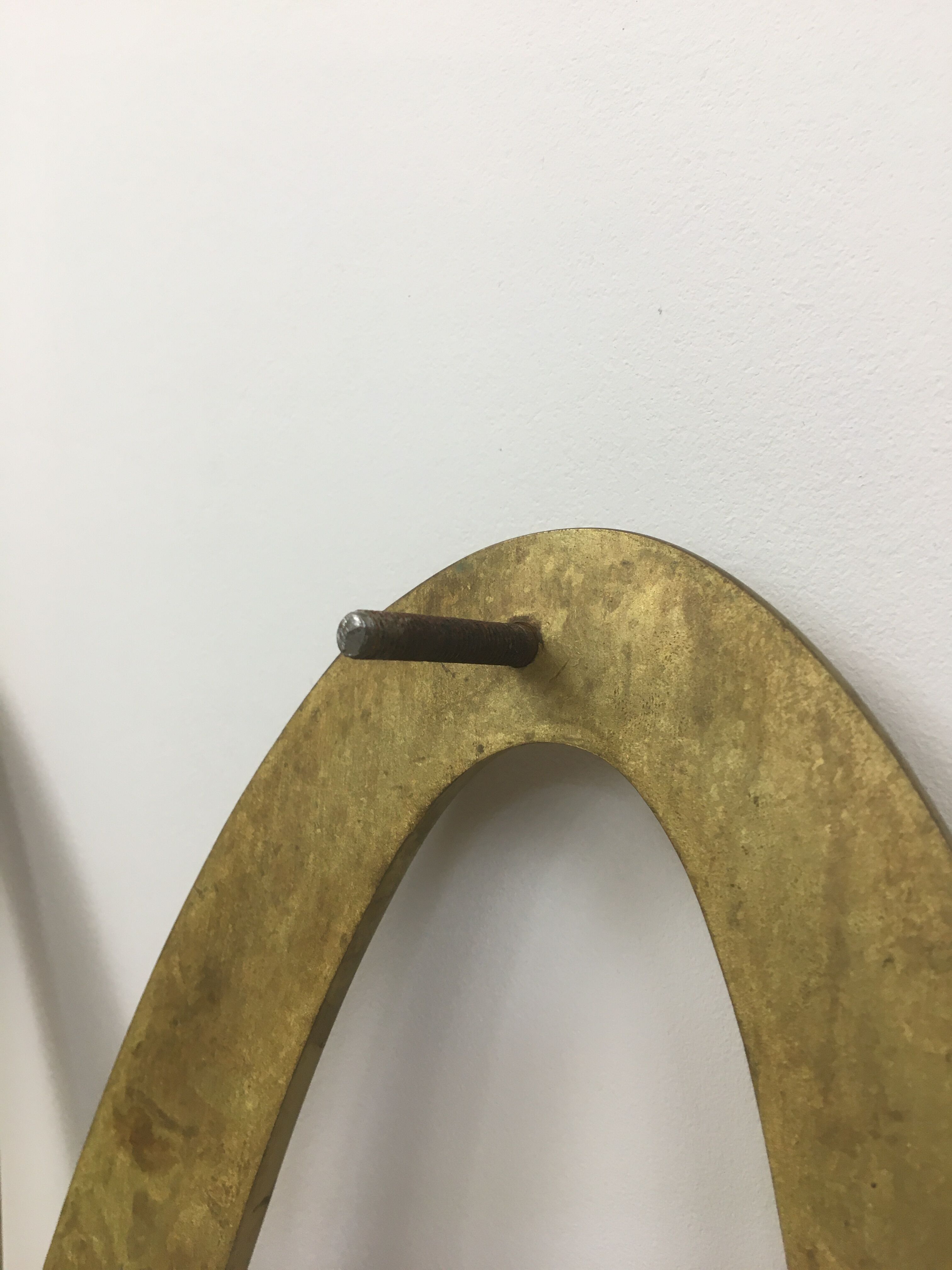 Former McDonald's brass sign 1980