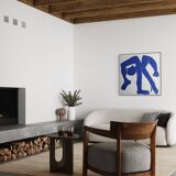 Figurative painting on unique stretched canvas 80X80cm
