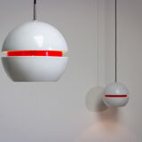 Pair of pendant lamps by Stilnovo Italy 1950