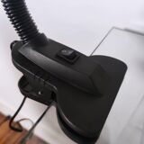 Grey clip lamp