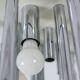 Murano glass and chrome metal chandelier. 1970s.