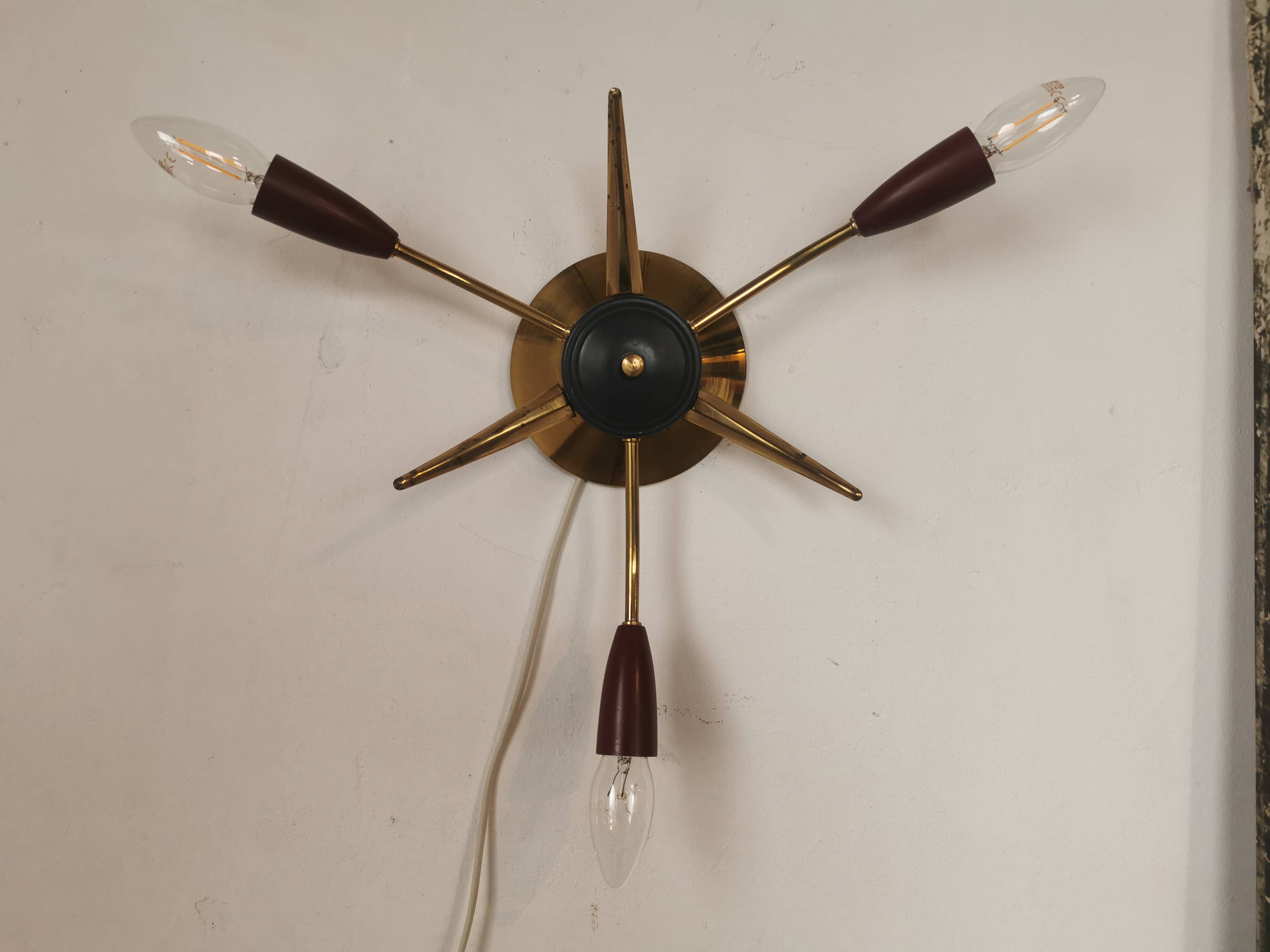Brass Sputnik ceiling or wall light