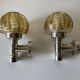 Rare pair of blown glass and chrome wall lights by Doria, 1960s, Germany.