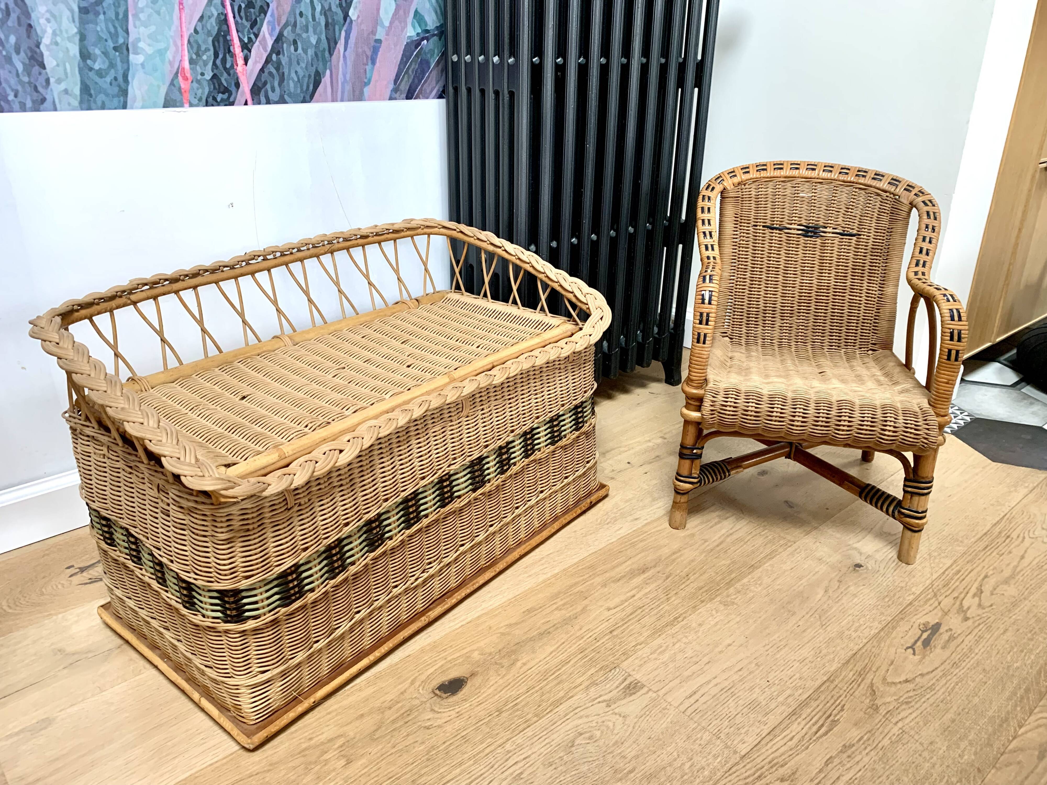 Vintage wicker children's living room