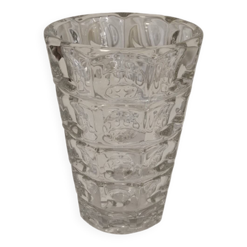 Vase en cristal de Tchécoslovaquie
