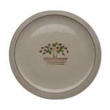 Plat a tarte en faience de Longwy