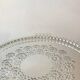 1950s beaded and flowered molded glass tray