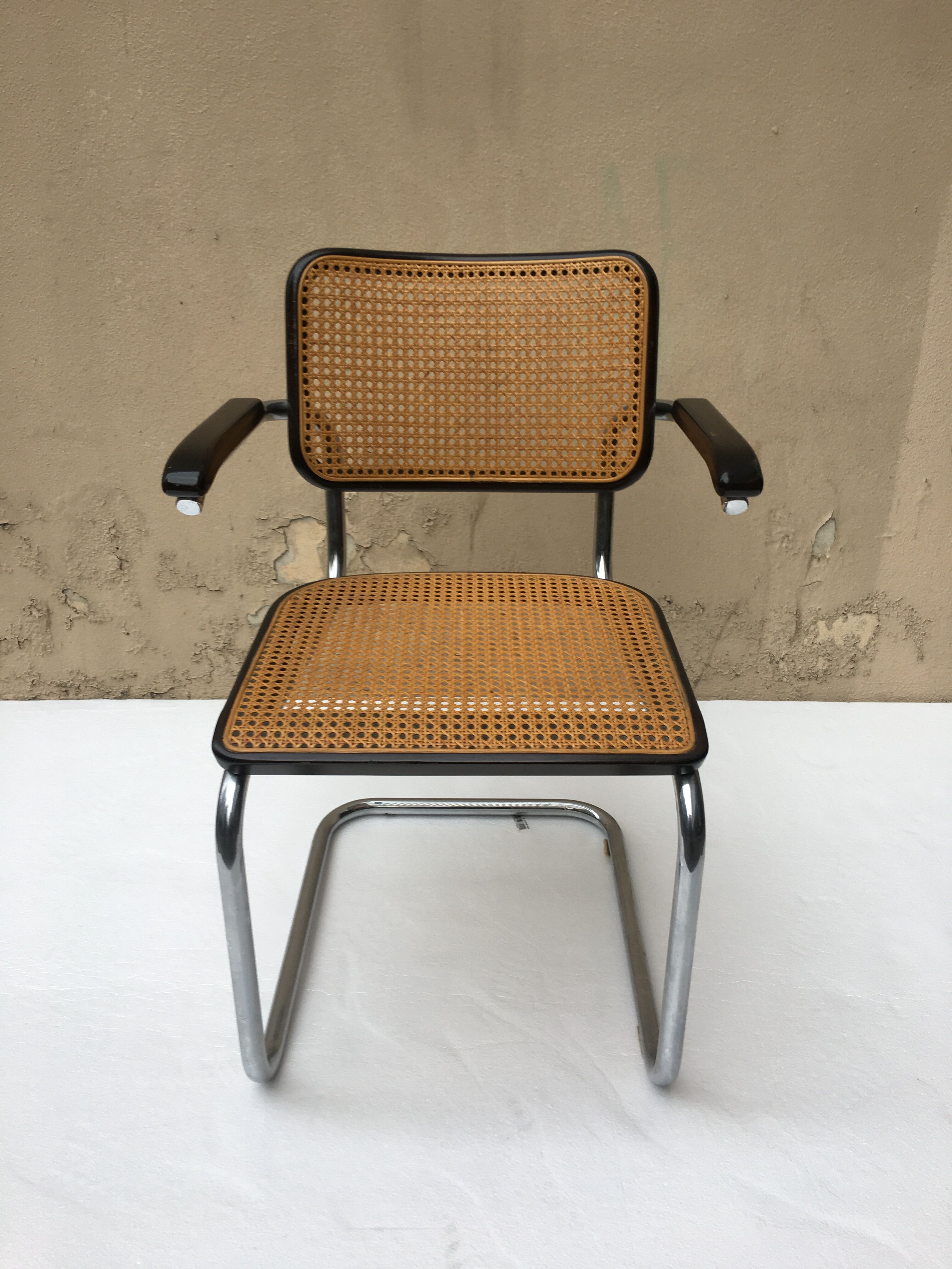 Marcel Breuer's walnut S64 armchair for Thonet