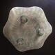 Scarified free-form tripod ceramic cup 50s /60