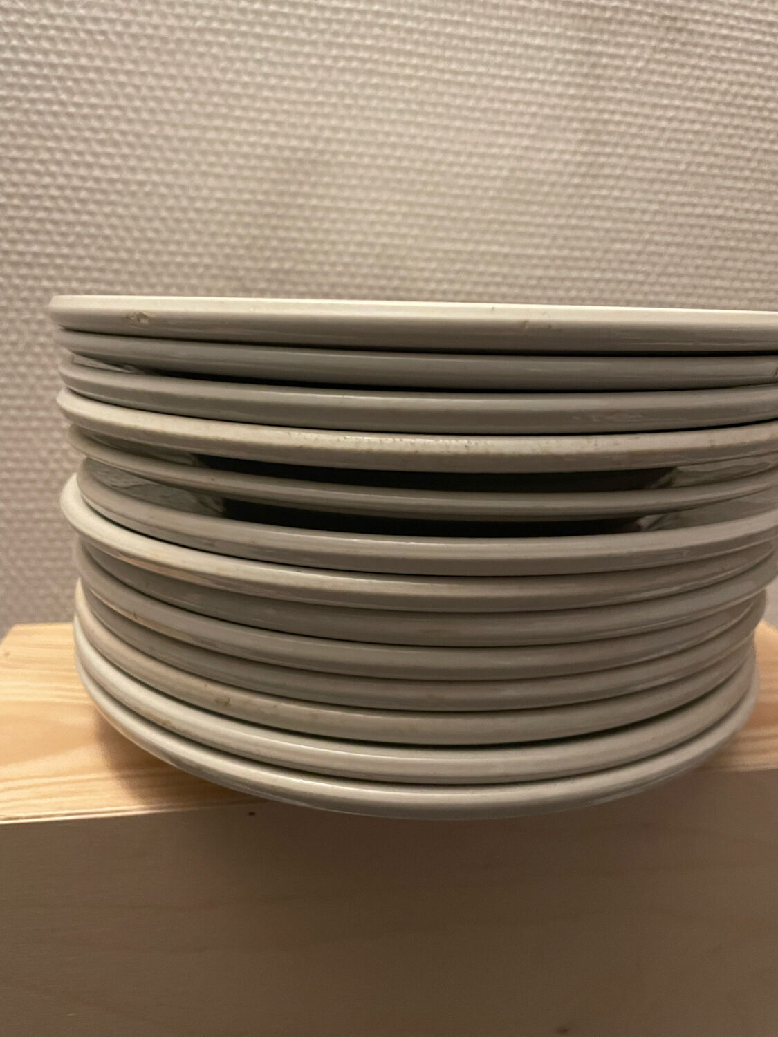 White porcelain plates