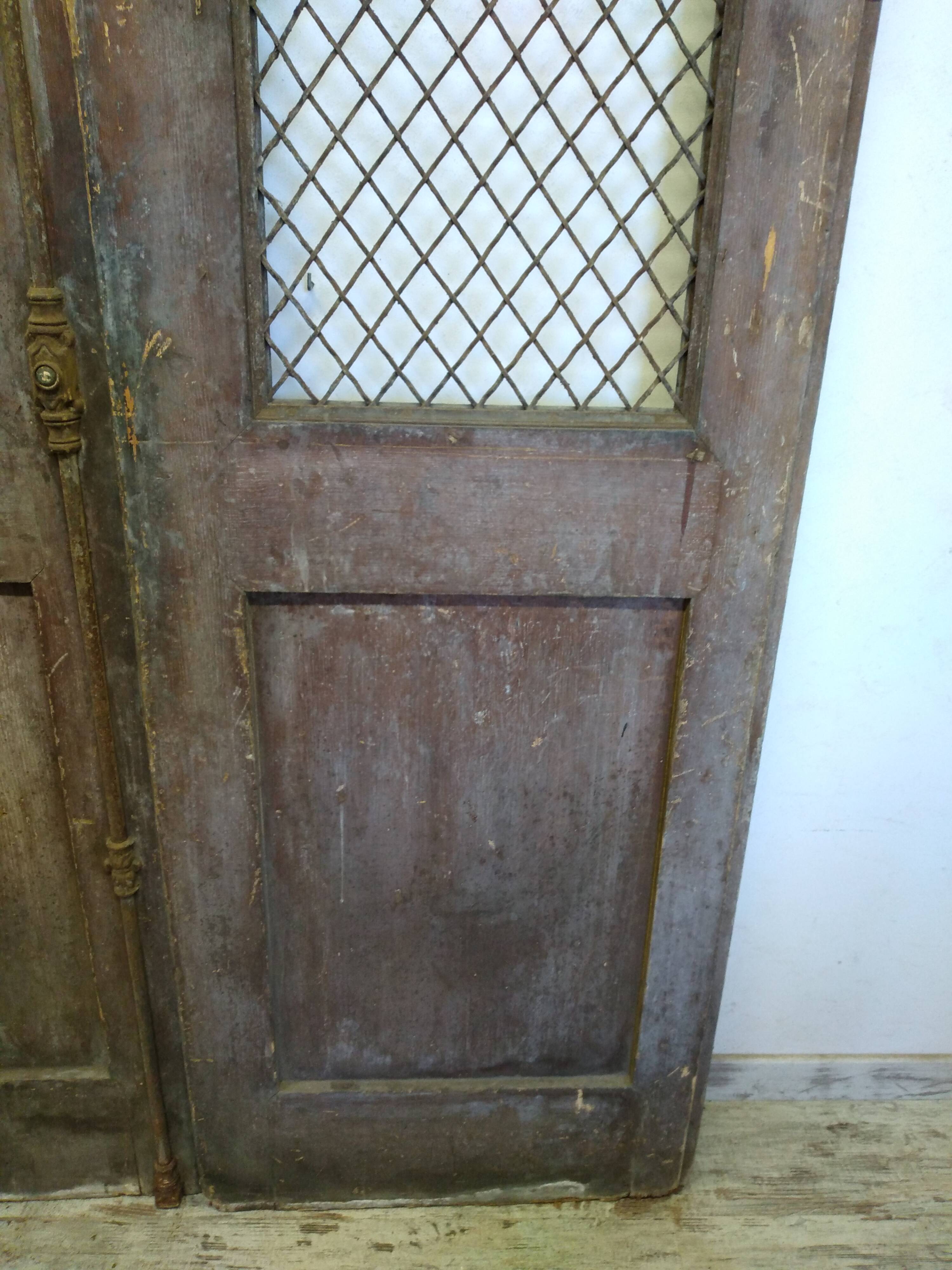 Double old mesh door
