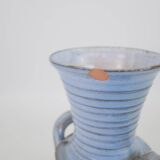 Sky blue glazed ceramic vase